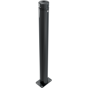 Ornamental bollard | Series 482B | � 82 mm | stationary, to be fixed by plugswith base plate 100 x 150 mm | without lock | without eyelet